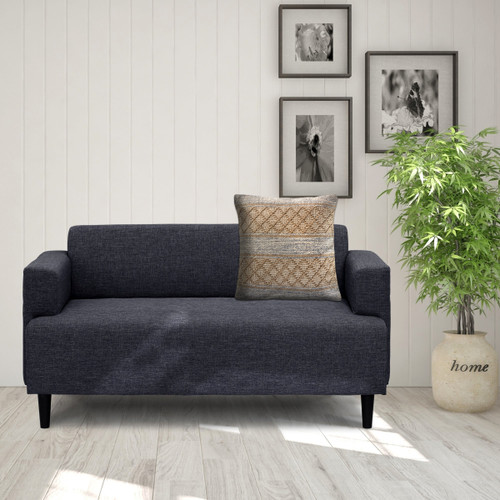 LR Home Mindy 07432 Beige Grayish Blue Pillow