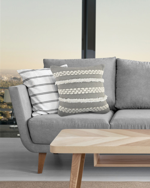 LR Home Atlantis 07561 Gray Ivory Pillow