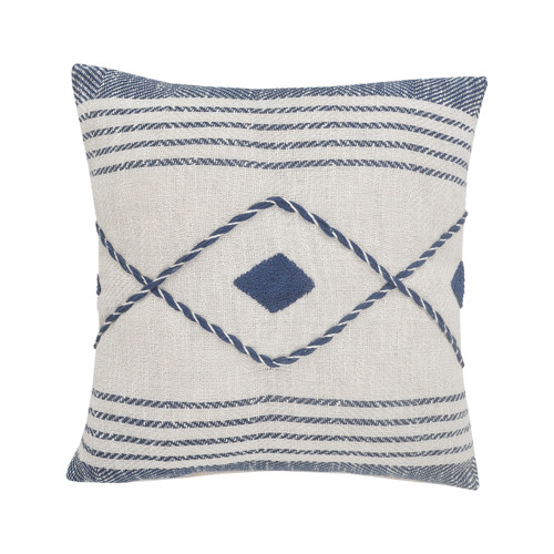 LR Home Seashore 07584 Blue White Pillow