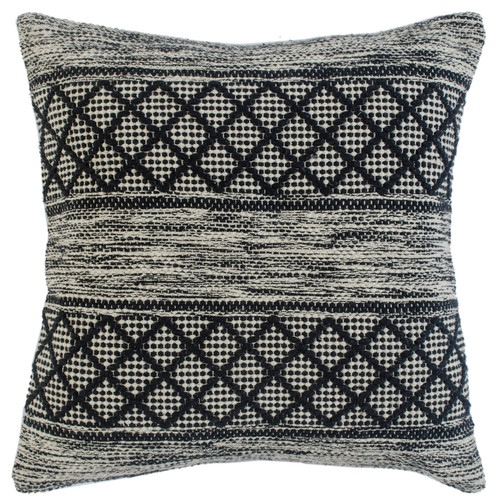 LR Home Mindy 07616 Gray Black Pillow