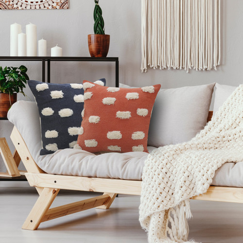 LR Home Zeal 07654 Blood Orange White Pillow