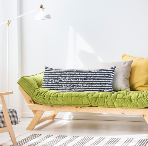 LR Home Wispy Ways 07708 Insignia Blue Pillow