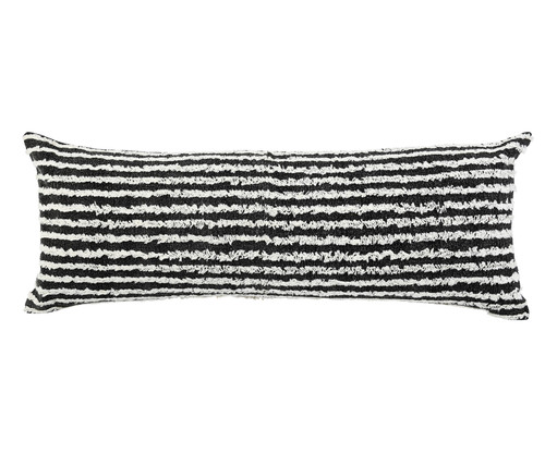 LR Home Wispy Ways 07713 Black Natural Pillow