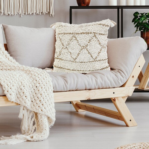 LR Home Reed 07740 Ivory Beige Pillow