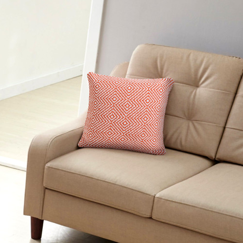 LR Home Insignia 07791 Orange White Pillow