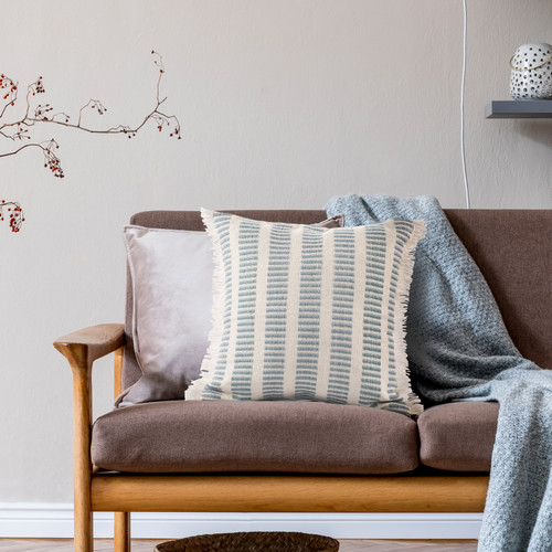 LR Home Denver 08201 Blue Ivory Pillow