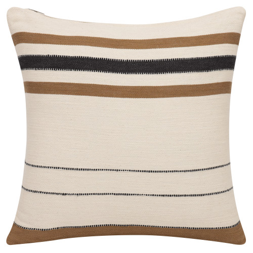 LR Home Wilmington 08501 Ivory Brown Pillow