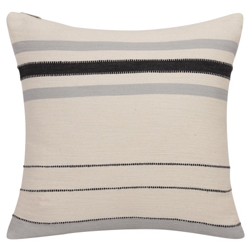 LR Home Wilmington 08502 Ivory Gray Pillow