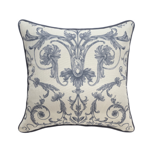 LR Home Rococo 08824 Blue Ivory Pillow