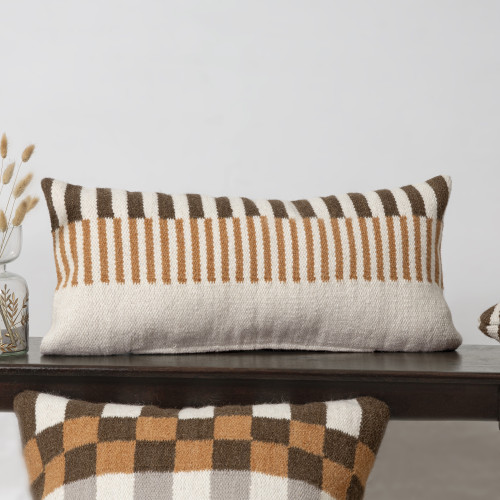 LR Home Bauhaus 08889 Brown Multi Pillow
