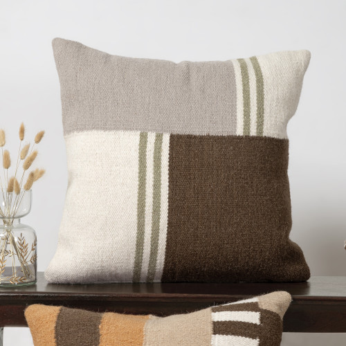 LR Home Bauhaus 08890 Brown Gray Pillow