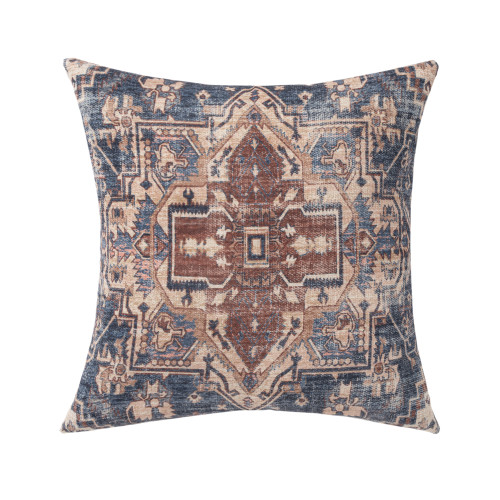LR Home Taj 08897 Navy Rust Pillow