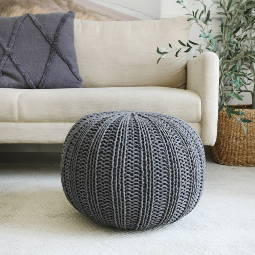 LR Home Celtic 08124 Black Pouf