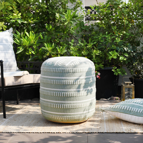 LR Home Atlantis 34012 Green Pouf