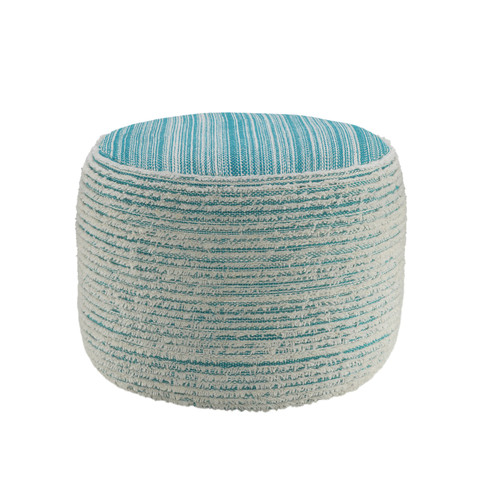 LR Home Havana 34024 Aqua White Pouf