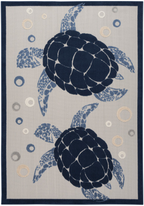 Nourison Aloha ALH27 Navy Blue Rug