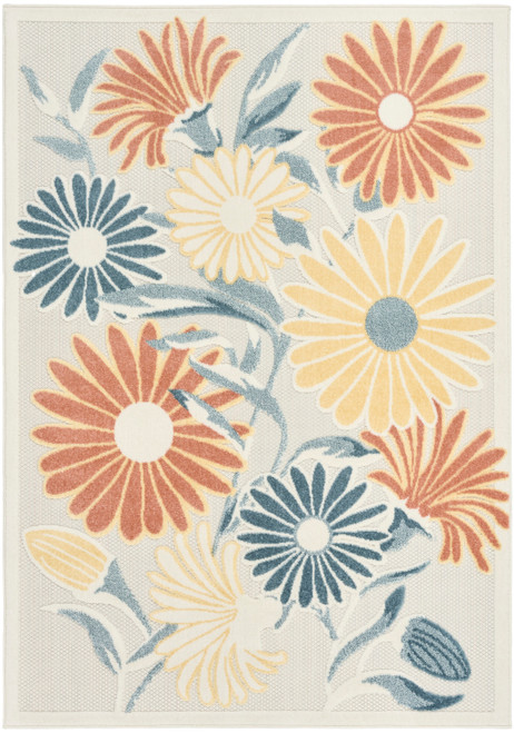 Nourison Aloha ALH33 Ivory Rose Rug