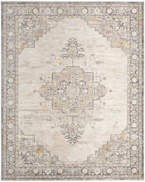Nourison Antique Fusion ANF01 Ivory Charcoal Rug