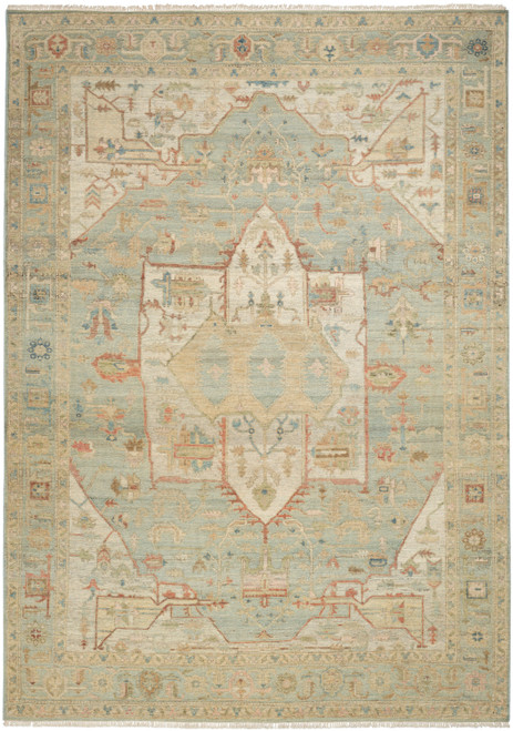 Nourison Heritage Vine HTV03 Light Blue Rug