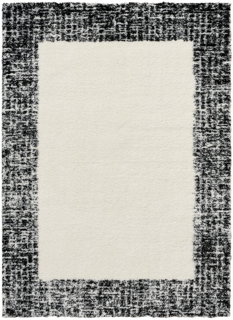 Nourison Pacific Shag PCS02 Ivory Black Rug