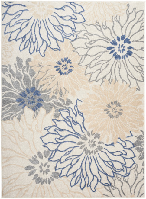 Nourison Passion PSN17 Ivory Grey Blue Rug