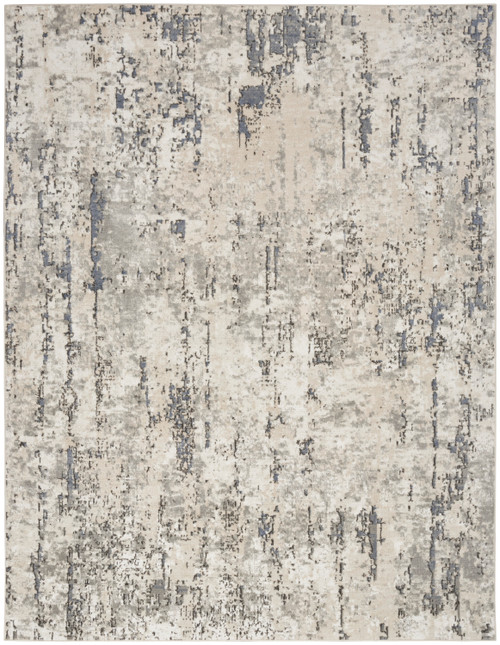 Nourison Quarry QUA01 Ivory Blue Grey Rug