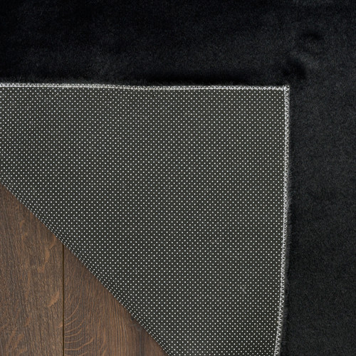Nourison Soft Plush Rabbit Fur SFF01 Black Rug