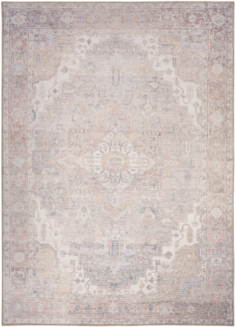 Nourison Vintage Washables VWS07 Light Blue Rug