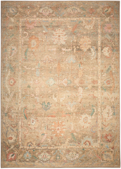 Nourison Vintage Washables VWS09 Taupe Multicolor Rug