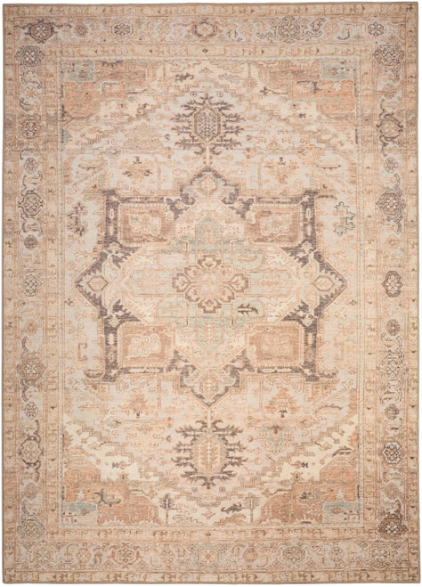 Nourison Vintage Washables VWS11 Coral Mint Rug