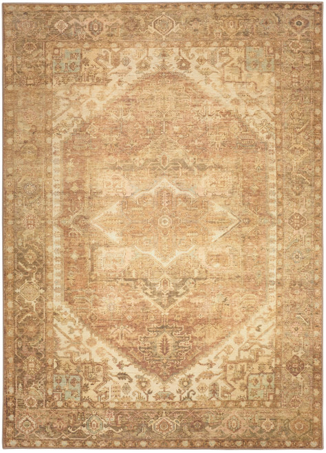 Nourison Vintage Washables VWS14 Gold Rug