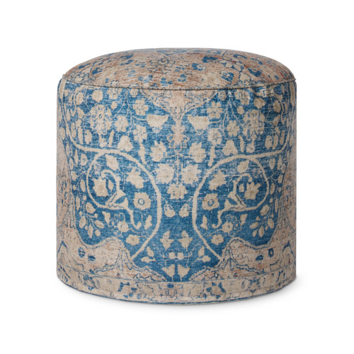 Loloi LPF211 Blue Tangerine Pouf