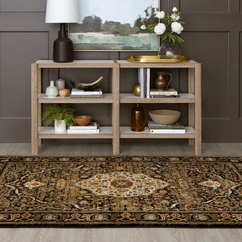 Karastan Spice Market 90661 09097 Petra Charcoal Rug