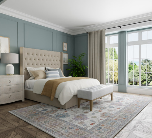 Feizy Dartmouth 39QJF Ivory Brown Blue Area Rug