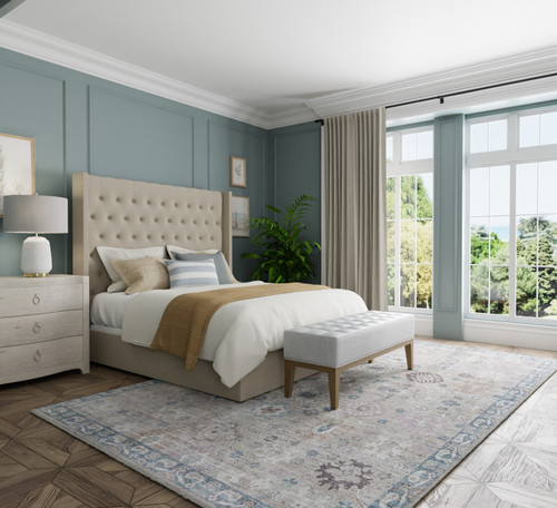 Feizy Dartmouth 39QLF Gray Blue Taupe Area Rug