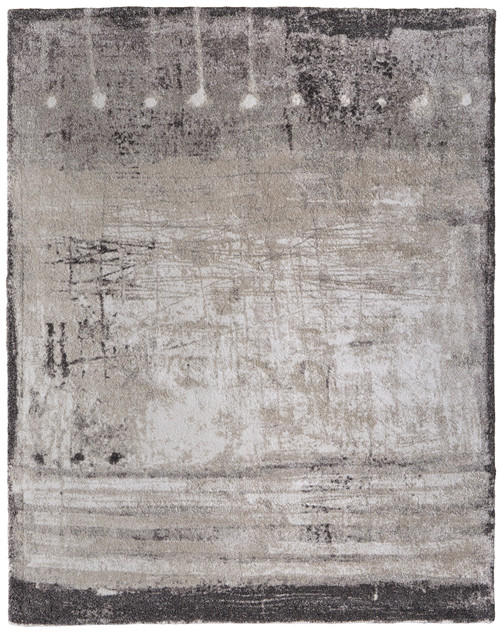 Feizy Skyview 39QAF Gray Ivory Taupe Area Rug