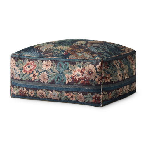 Loloi LPF0045 Blue Multi Pouf