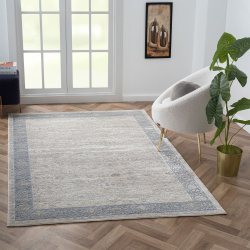 LR Home Cheshire 82406 Blue Beige Rug