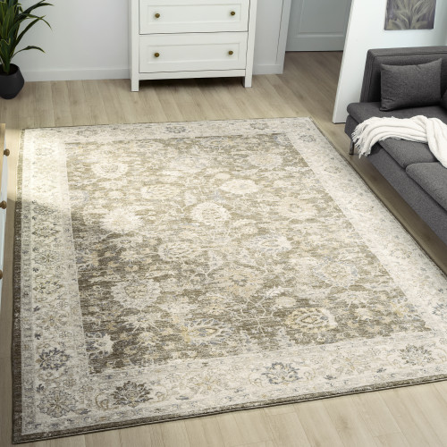 LR Home Miranda 82918 Green Ivory Rug