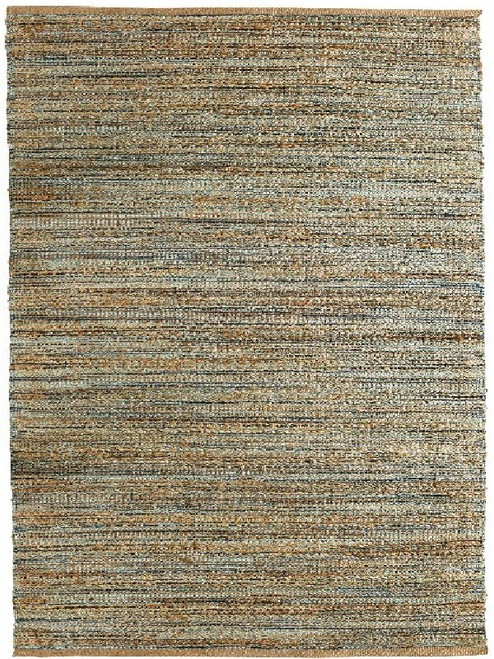 LR Home Natural Fiber 03314 Tan Teal Gray Rug