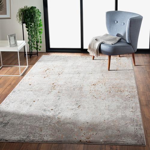 LR Home Revolution 81804 Gray Cream Rust Pink Rug
