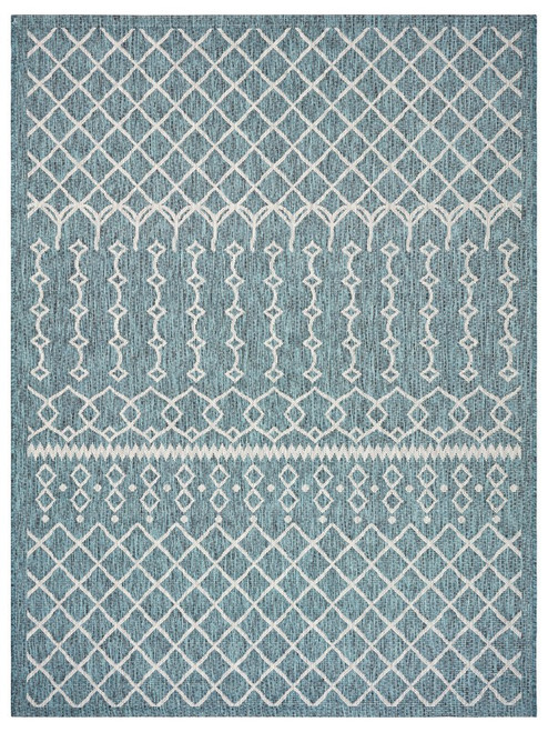 LR Home Sunshower 81247 Blue Gray Rug