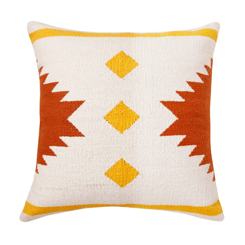 LR Home Apollo 07891 White Yellow Red Pillow