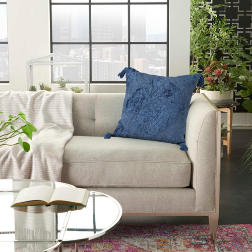 LR Home Arcane 07817 Deep Blue Pillow