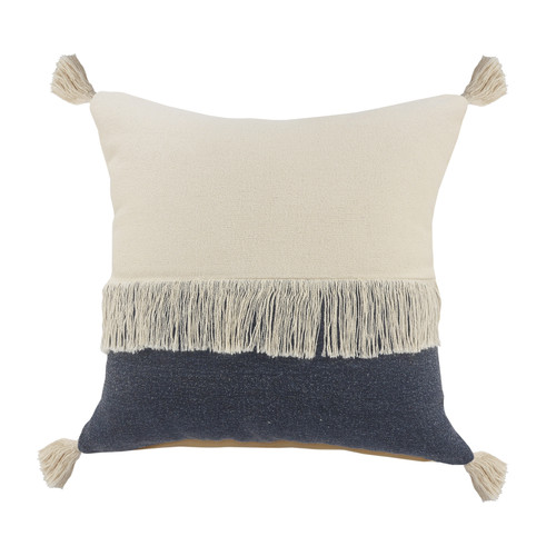 LR Home Carnival 07660 Denim Blue Off-White Pillow
