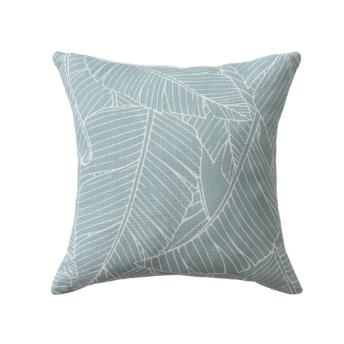 LR Home Coastal 08791 Spa Blue White Pillow