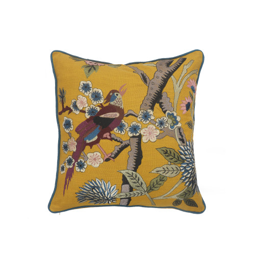LR Home Dynasty 07494 Yellow Multi Pillow