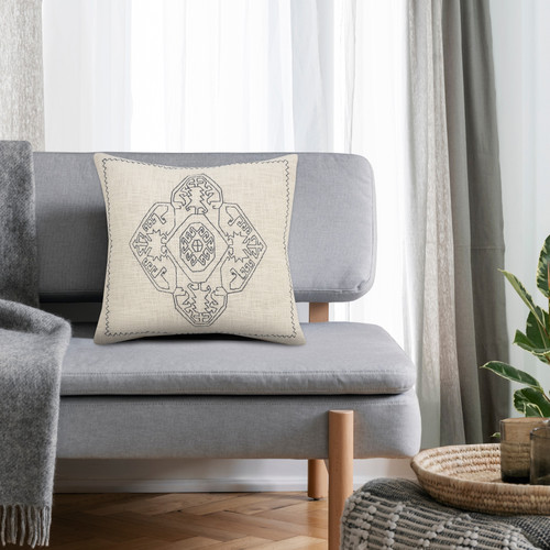 LR Home Dynasty 07667 Off-White Navy Pillow