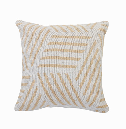 LR Home Elemental 07551 Tan White Pillow