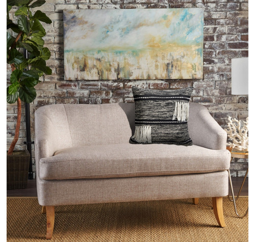 LR Home Elevate 07338 Black Natural Pillow